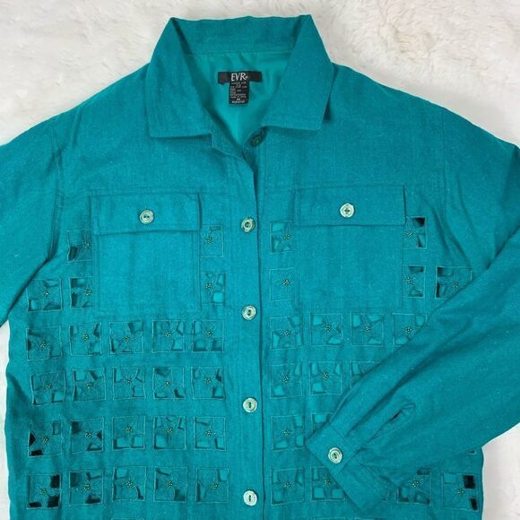 Vintage EVR 100% silk jacket - Picture 2 of 4